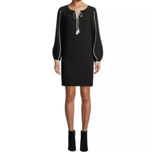 Elie Tahari Womans Attina Dress Black Long Sleeve NWT $400.00 Tansel Size XS 0-2
